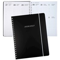 Black Academic Planner Large Coil