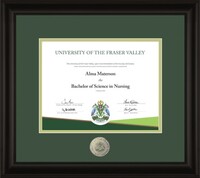 New Black Medallion Diploma Frame