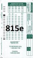 Scantron 815-e 15 Question Quiz Each
