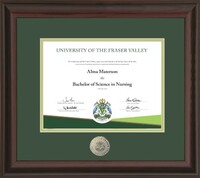 New Mahogany Medallion Diploma Frame