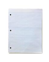 3 Hole Paper Pad Ruled 96 Sheet White